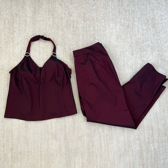 Lane Bryant Pants - Lane Bryant Venezia Matching Trousers Halter Top Set 18 Plus